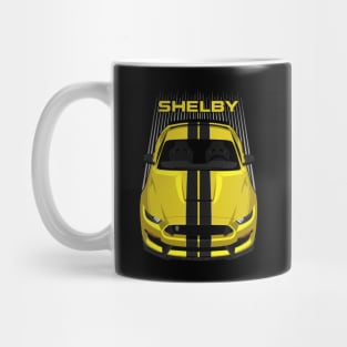 Ford Mustang Shelby GT350 2015 - 2020 - Yellow - Black Stripes Mug